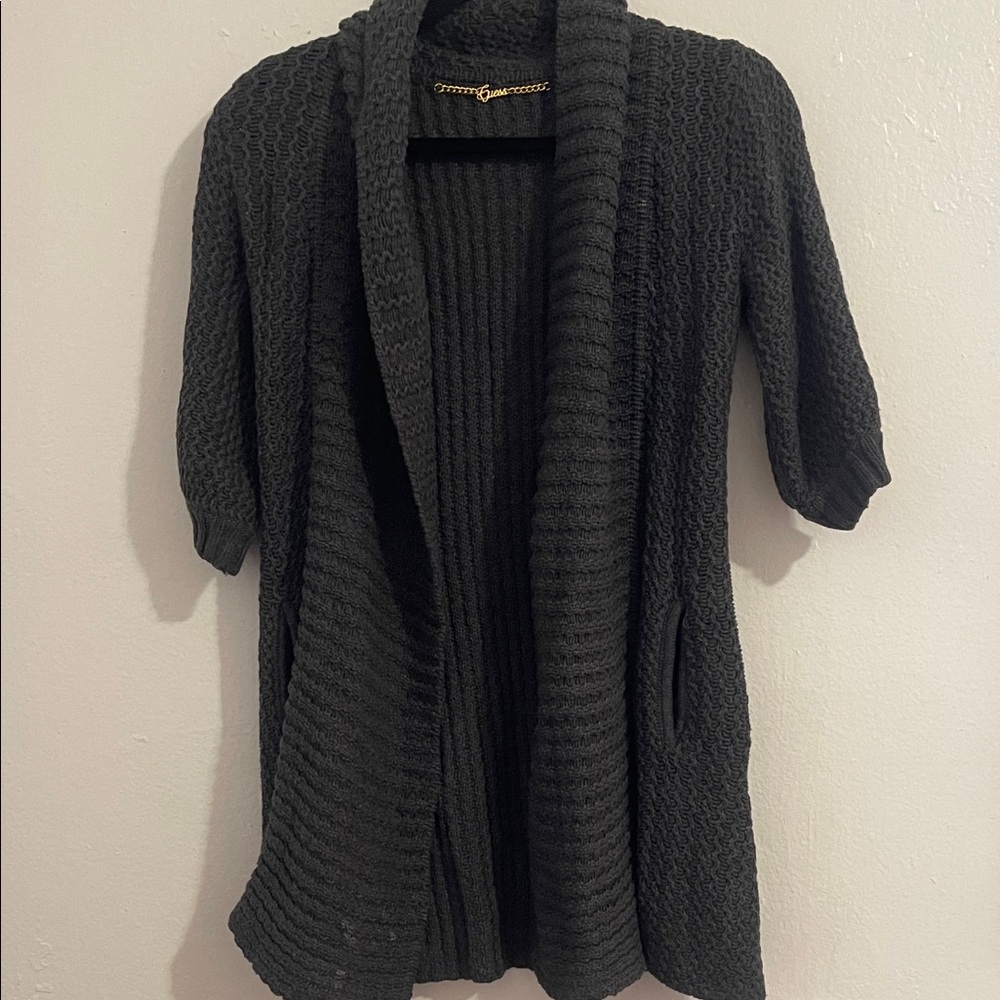 Guess Women's Charcoal Knit Cardigan